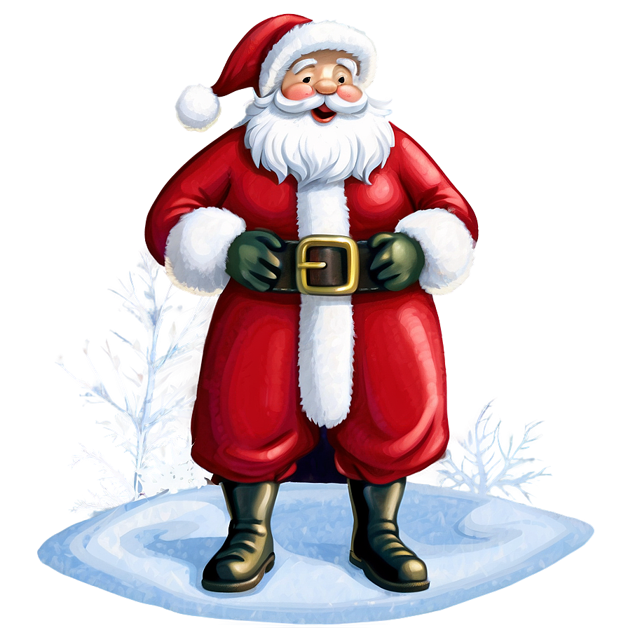 Santa Claus In Snow Png 05212024 PNG Image