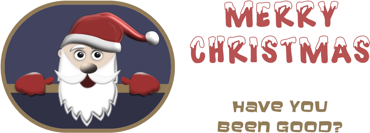 Santa Claus Merry Christmas Greeting PNG Image