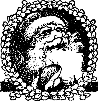 Santa Claus Optical Illusion PNG Image