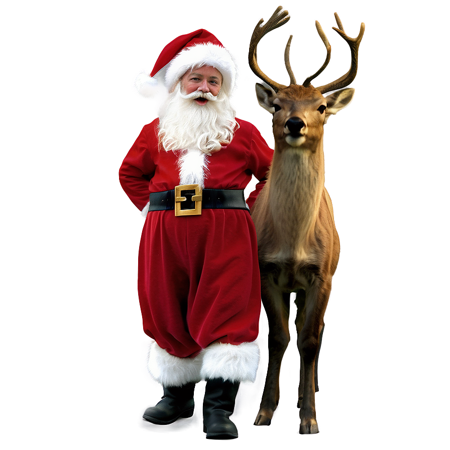 Santa Claus Reindeer Png Uxi12 PNG Image