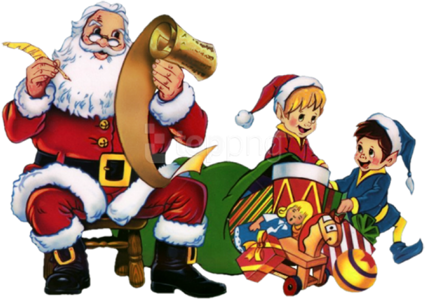 Santa_ Elves_ Holiday_ Celebration PNG Image