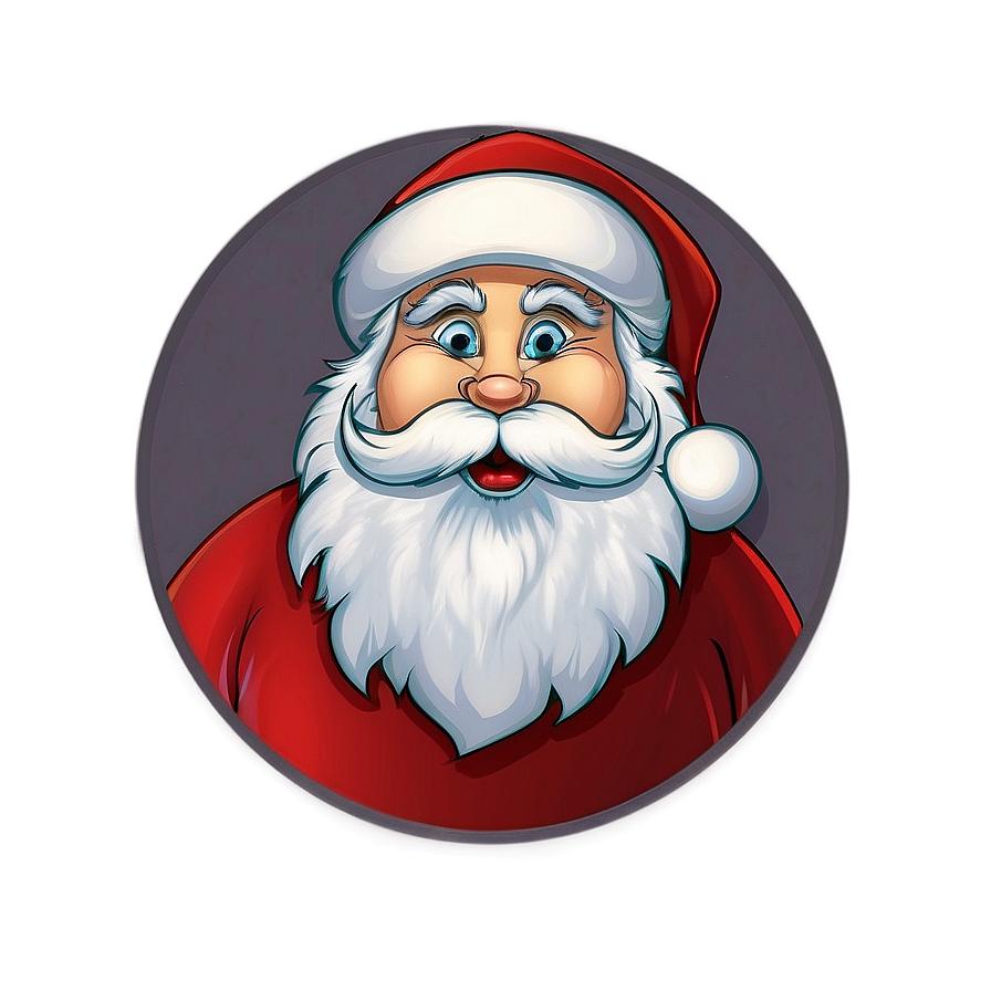 Santa Face In Circle Png Bvc87 PNG Image