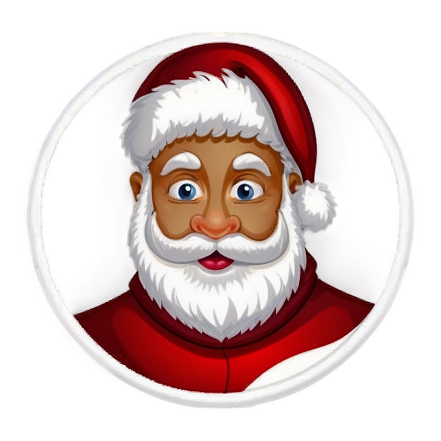 Santa Face In Circle Png Pqk PNG Image