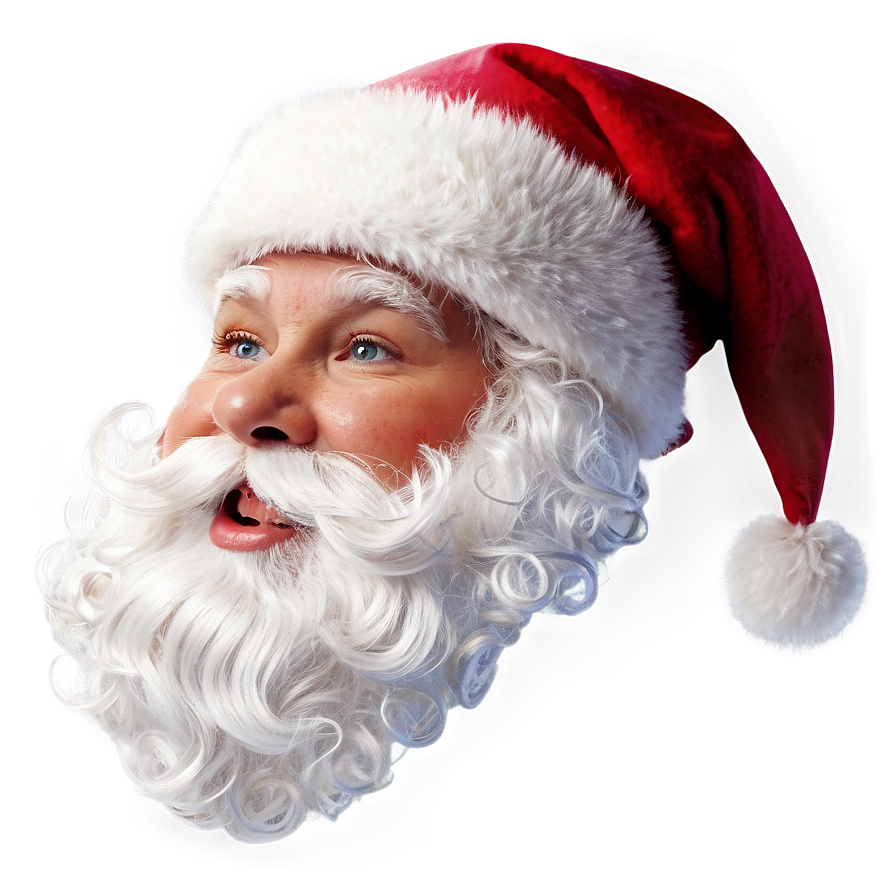 Santa Face On White Background Png Aad20 PNG Image