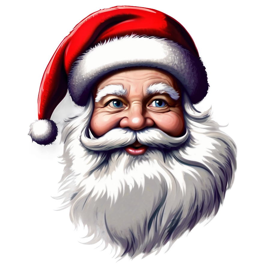 Santa Face Silhouette Png 06282024 PNG Image