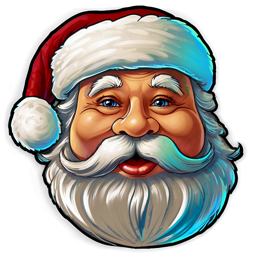 Santa Face With Sleigh Png Fmd PNG Image