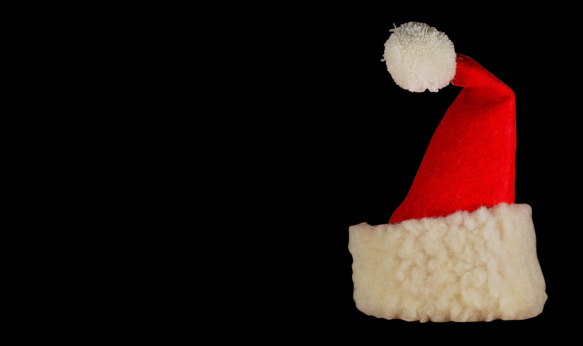 Santa Hat Black Background PNG Image