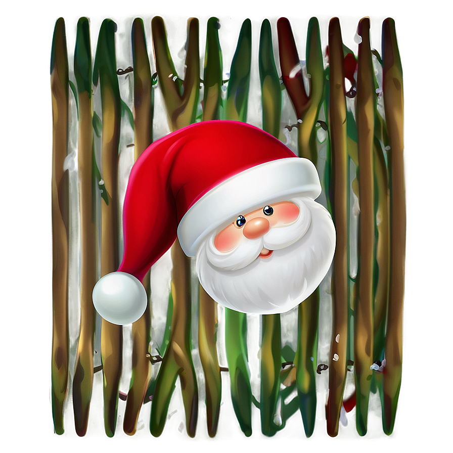 Santa Hat Cartoon Wallpaper Png 06272024 PNG Image