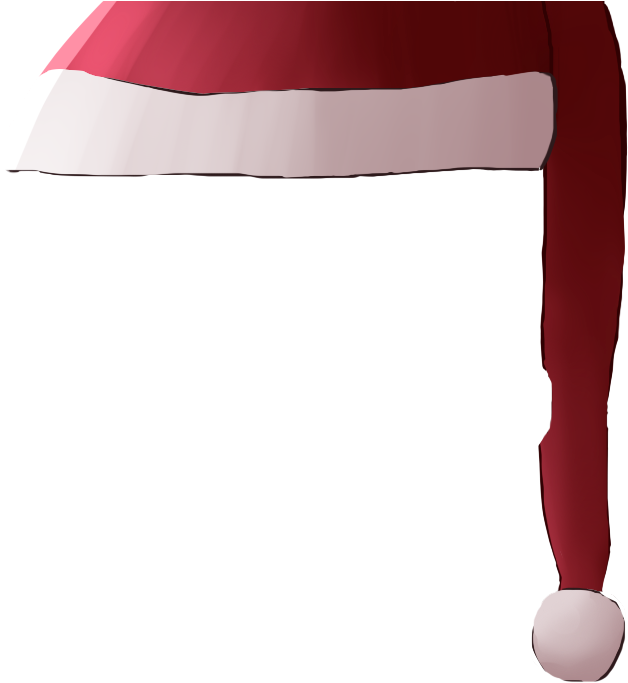 Santa Hat Corner Graphic PNG Image