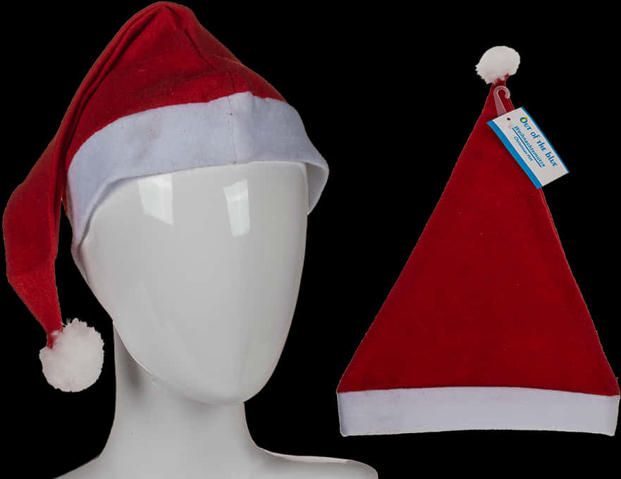 Santa Hat Mannequin Display PNG Image