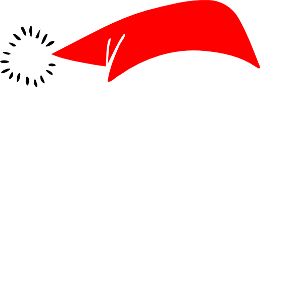 Santa Hatand Beard Graphic PNG Image