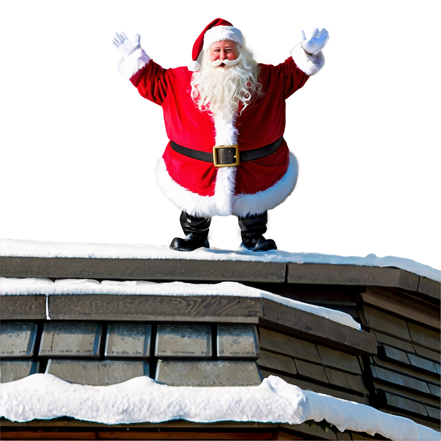 Santa On Roof Png Rdr65 PNG Image