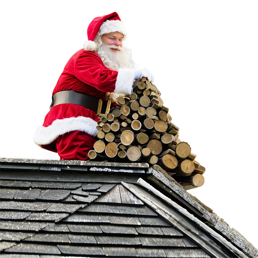 Santa On Roof Png Vyj43 PNG Image