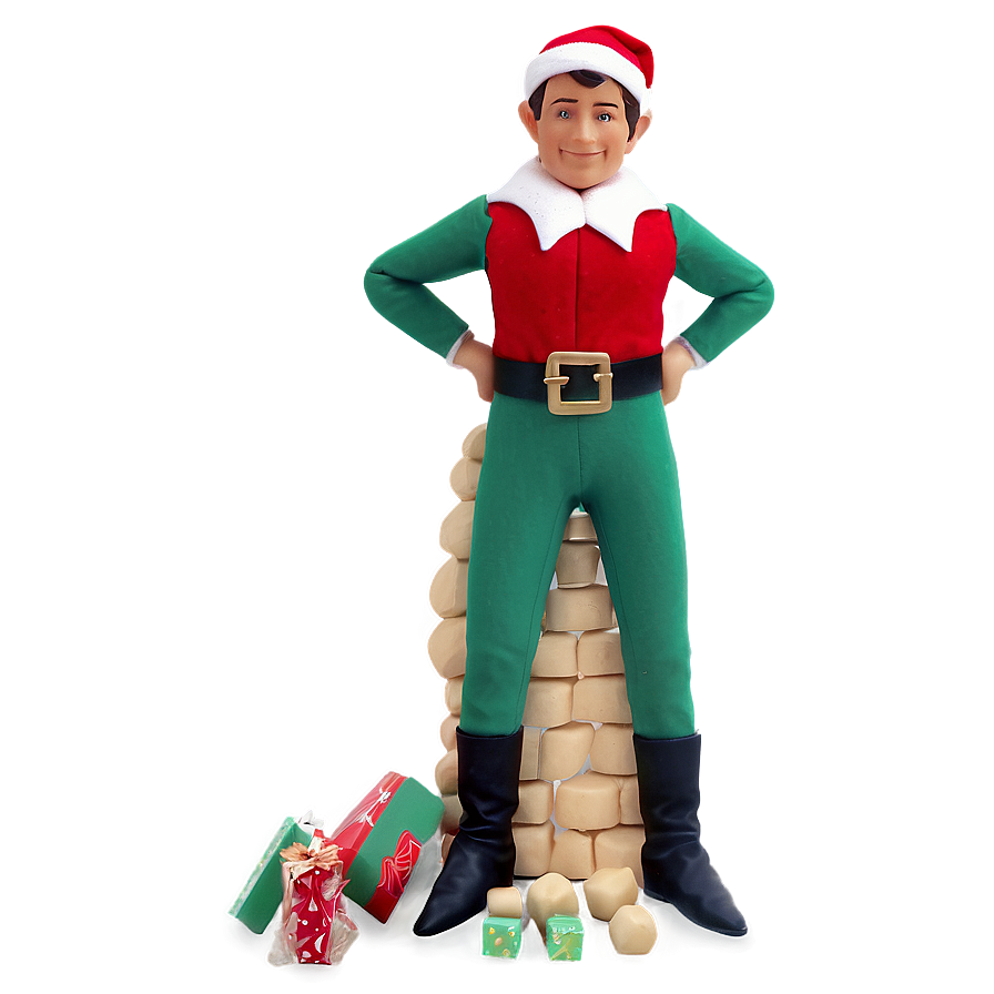 Santa's Helper Elf Shelf Png 05242024 PNG Image