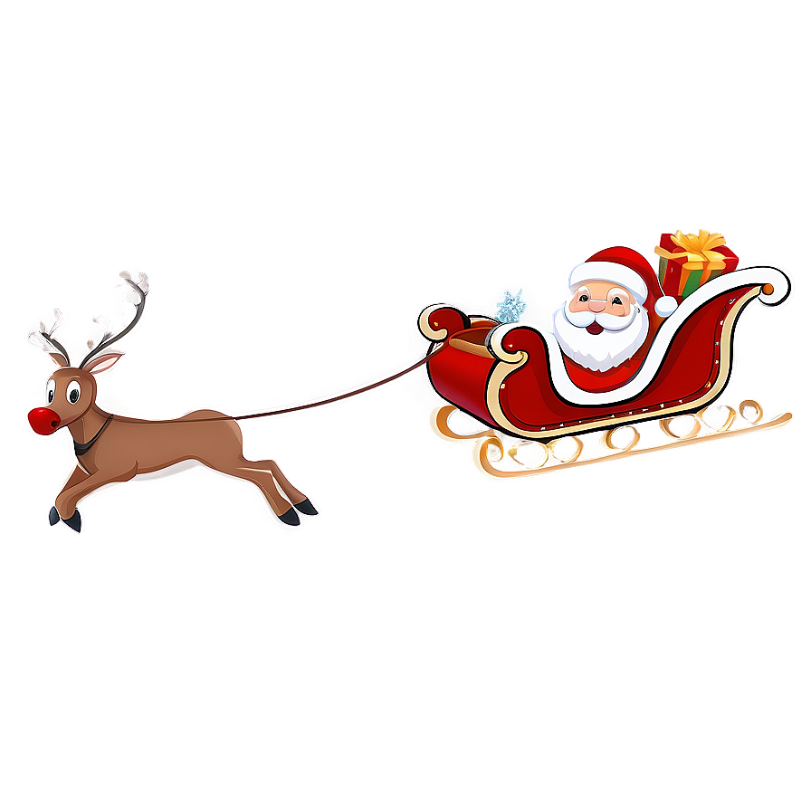 Santa Sleigh Png Mke7 PNG Image