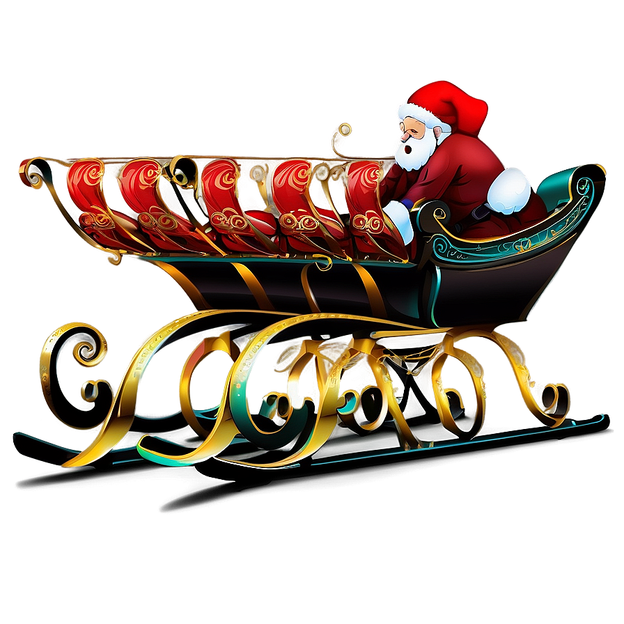 Santa Sleigh Png Pxi PNG Image