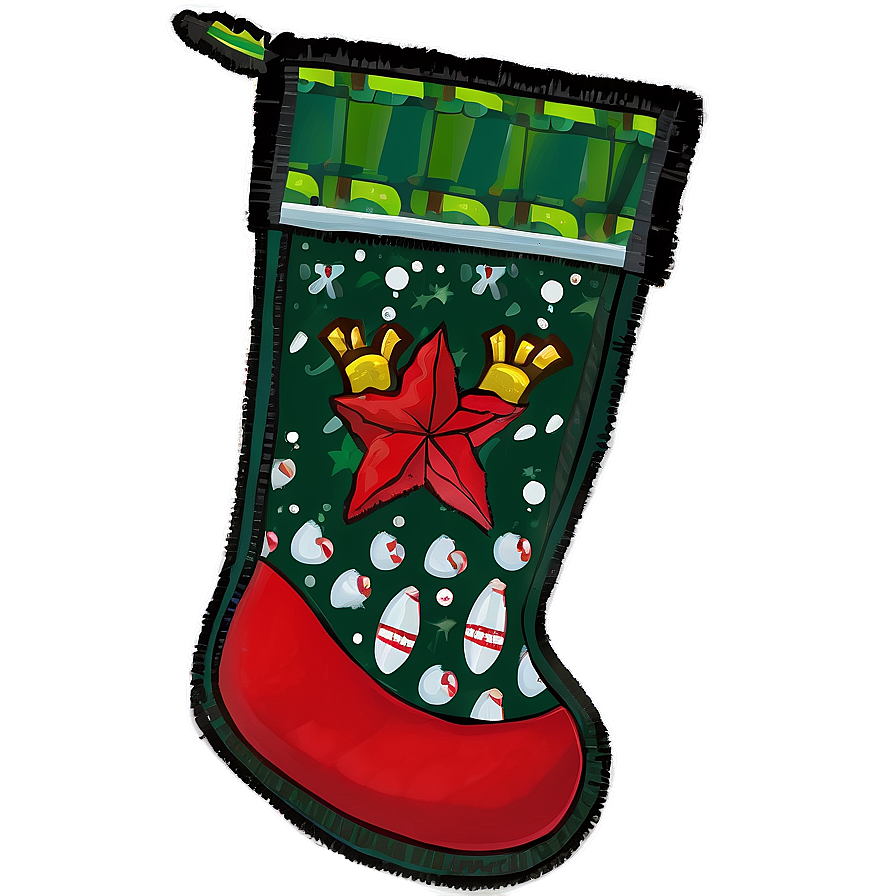 Santa Stocking Png Hei86 PNG Image