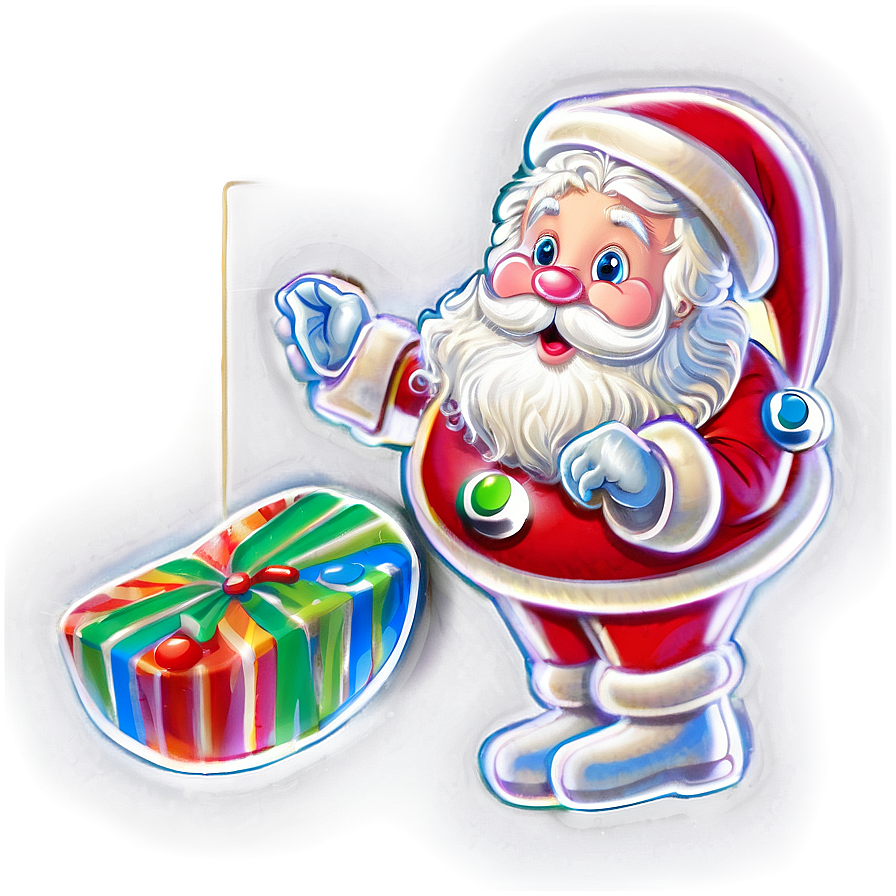 Santa With Candy Png Jyp PNG Image