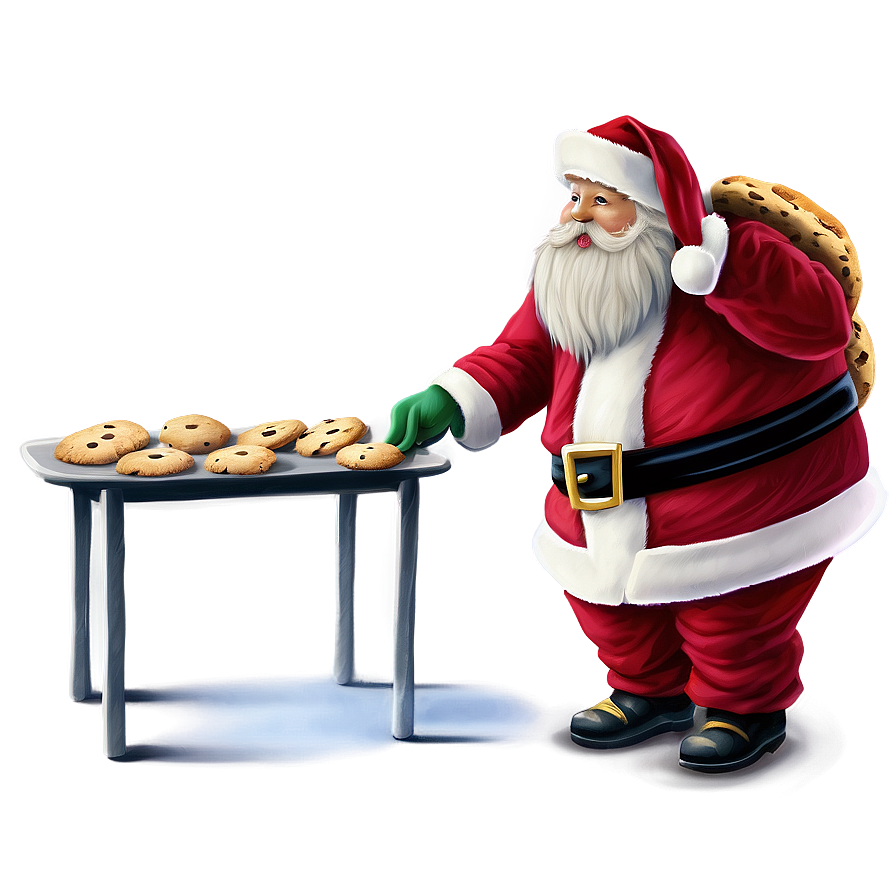 Santa With Cookies Png 05042024 PNG Image