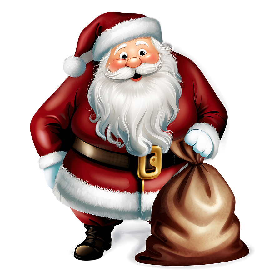 Santa With Sack Clipart Png 06262024 PNG Image