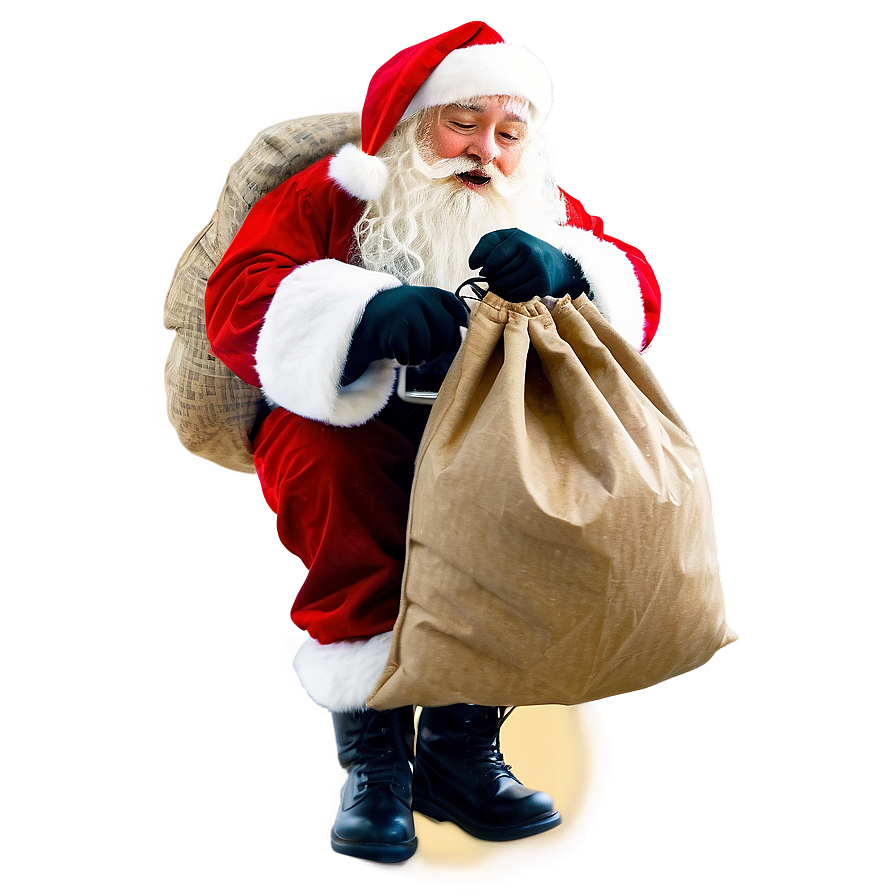 Santa With Sack Png Rlp PNG Image