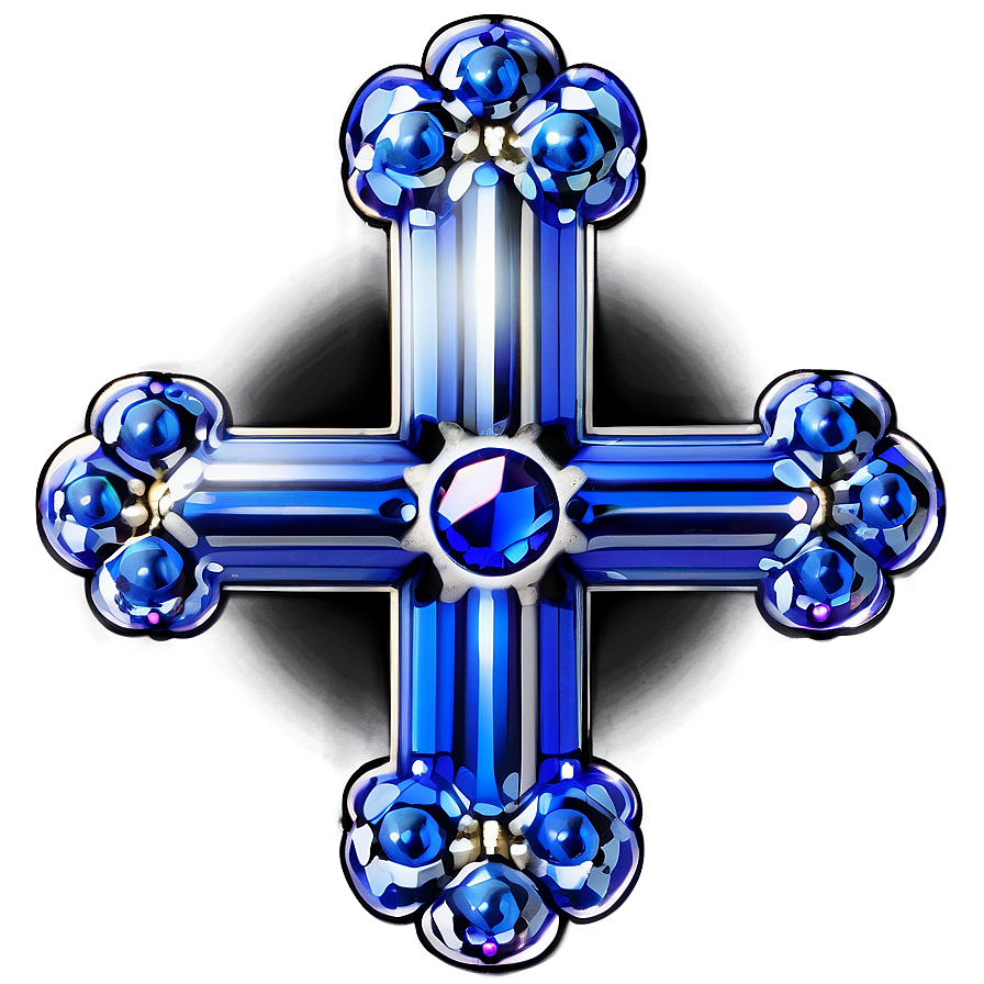 Sapphire Blue Cross Configuration Png Wct PNG Image