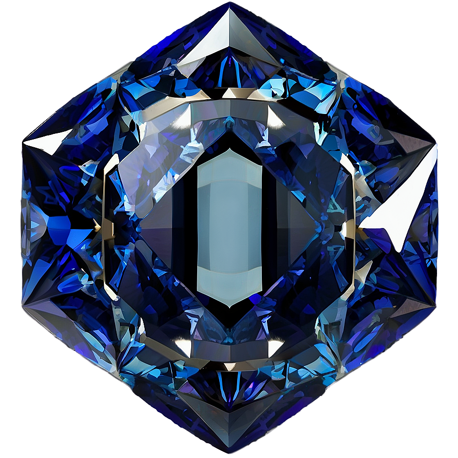 Sapphire Hexagon Gem Png 12 PNG Image