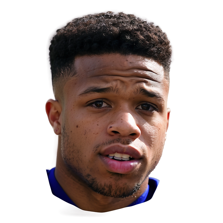 Saquon Barkley Close-up Action Png Uua86 PNG Image