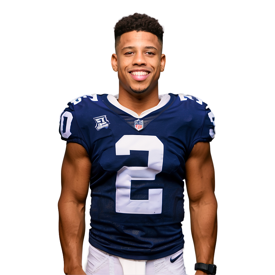 Saquon Barkley Smiling Portrait Png Ogh2 PNG Image