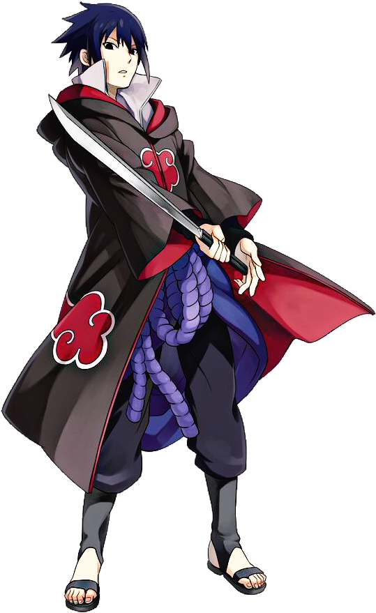 Sasuke Uchiha Akatsuki Cloak PNG Image