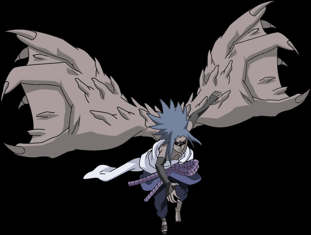 Sasuke Uchiha Cursed Seal Transformation PNG Image