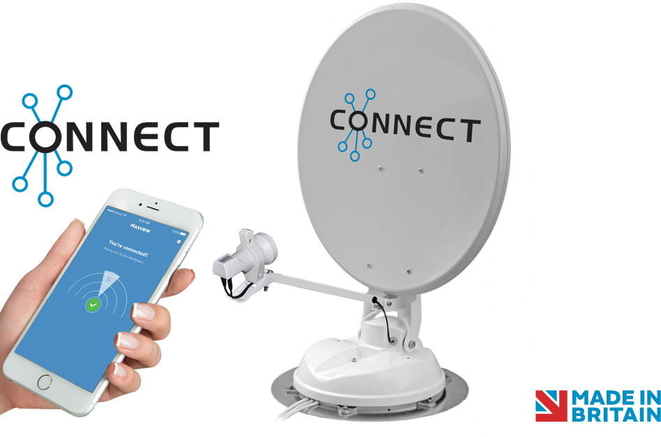 Satellite Dish Connection Concept PNG Image