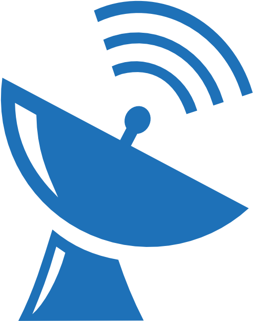 Satellite Dish Icon Blue Background PNG Image