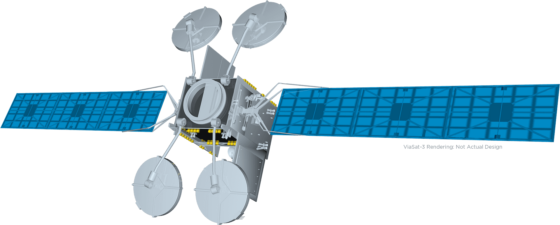 Satellite Rendering Blueprint Design PNG Image