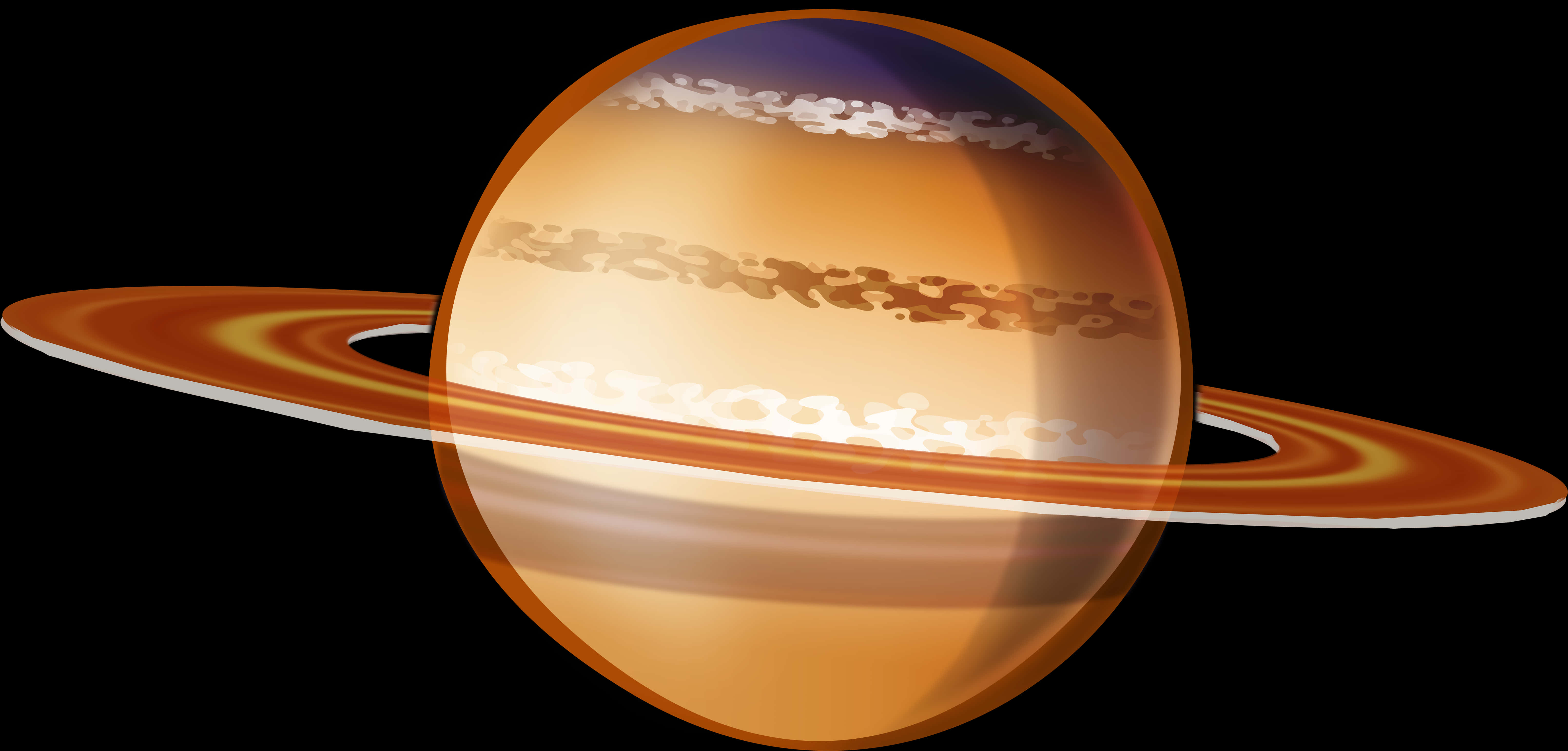 Saturn Planet Illustration PNG Image