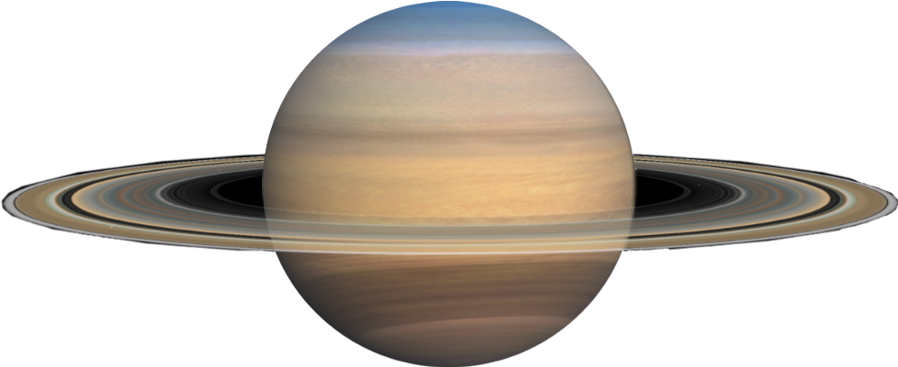 Saturn Planet Rings Profile PNG Image