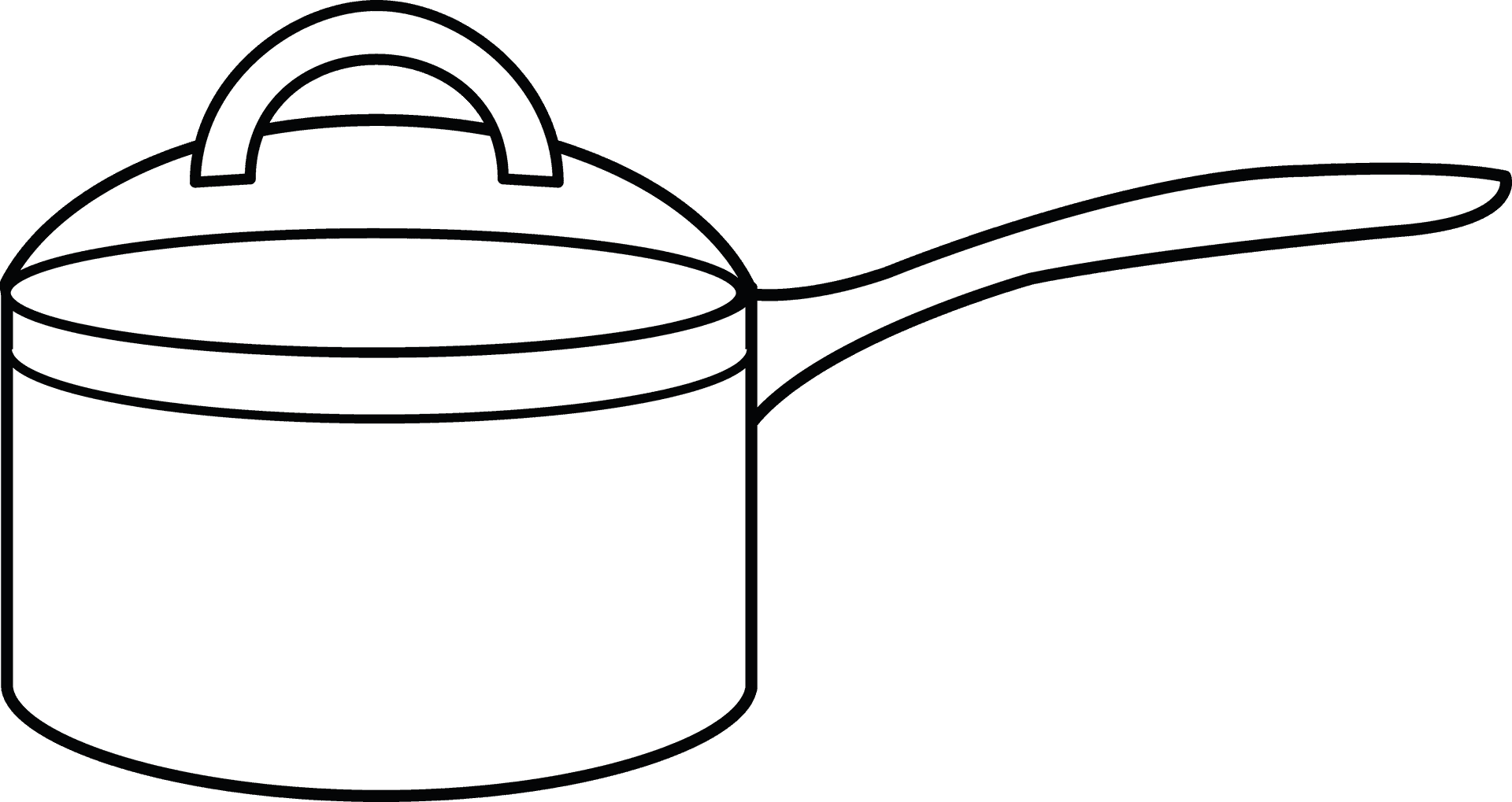 Saucepan Coloring Page PNG Image