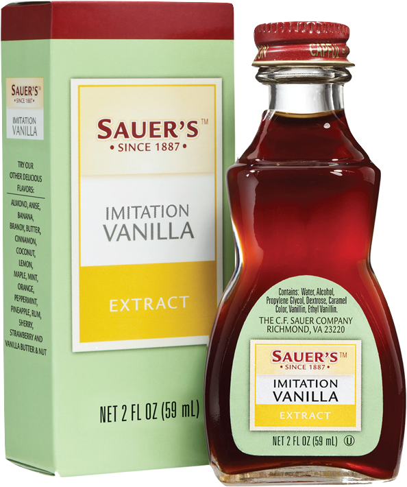 Sauers Imitation Vanilla Extract Bottleand Box PNG Image