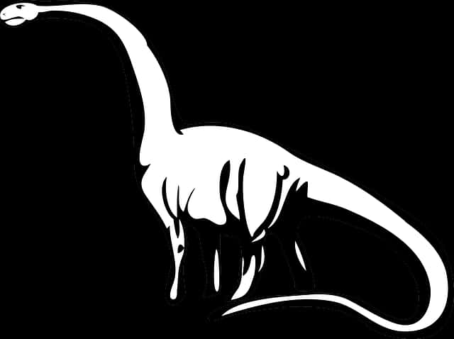 Sauropod Silhouette Art PNG Image