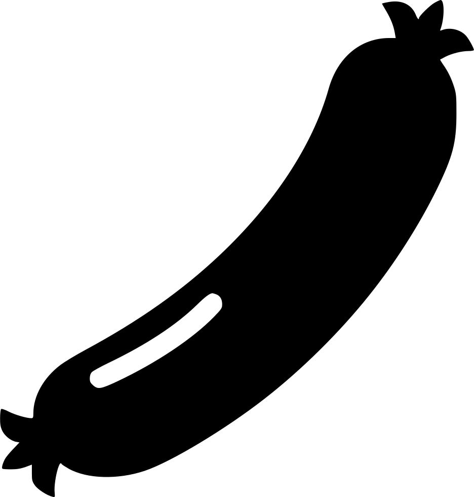 Sausage Silhouette Graphic PNG Image