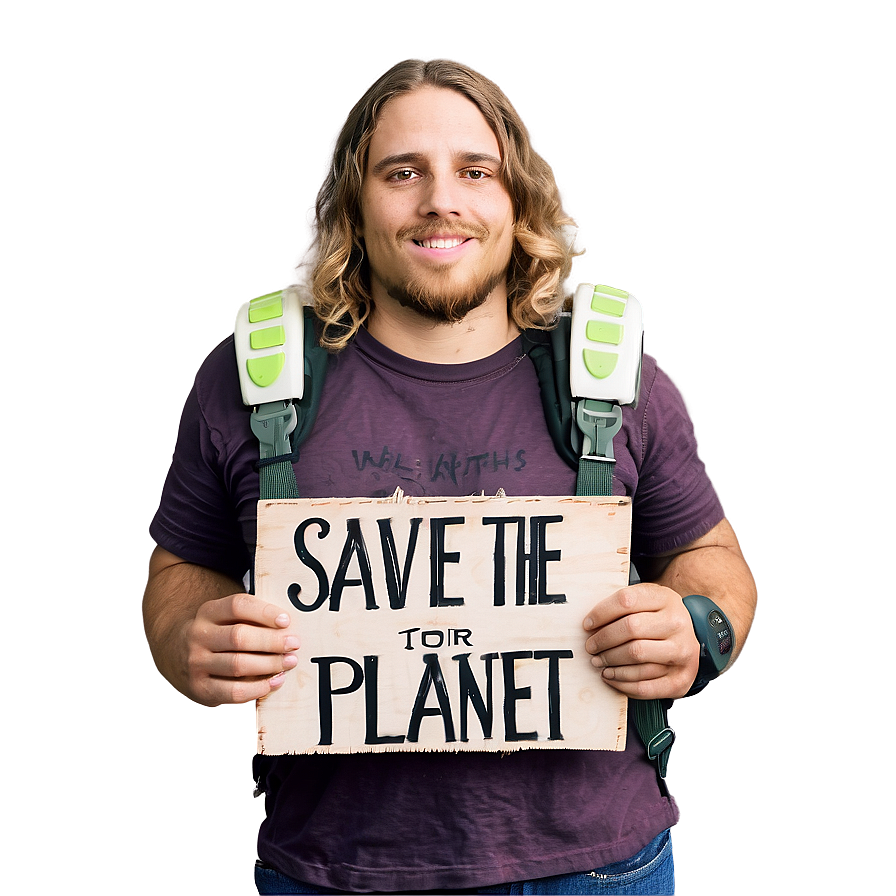 Save The Planet Picket Sign Png 06212024 PNG Image