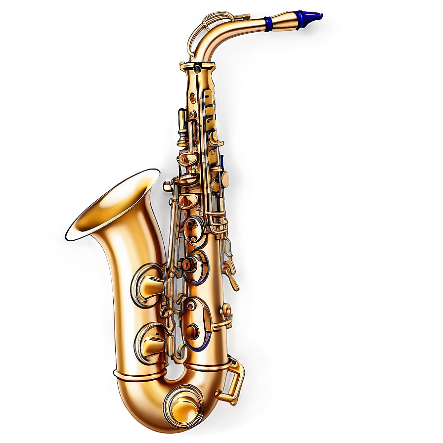 Saxophone On Musical Score Png 05252024 PNG Image