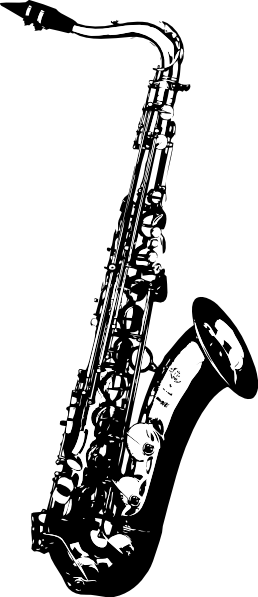 Saxophone Silhouette Art PNG Image