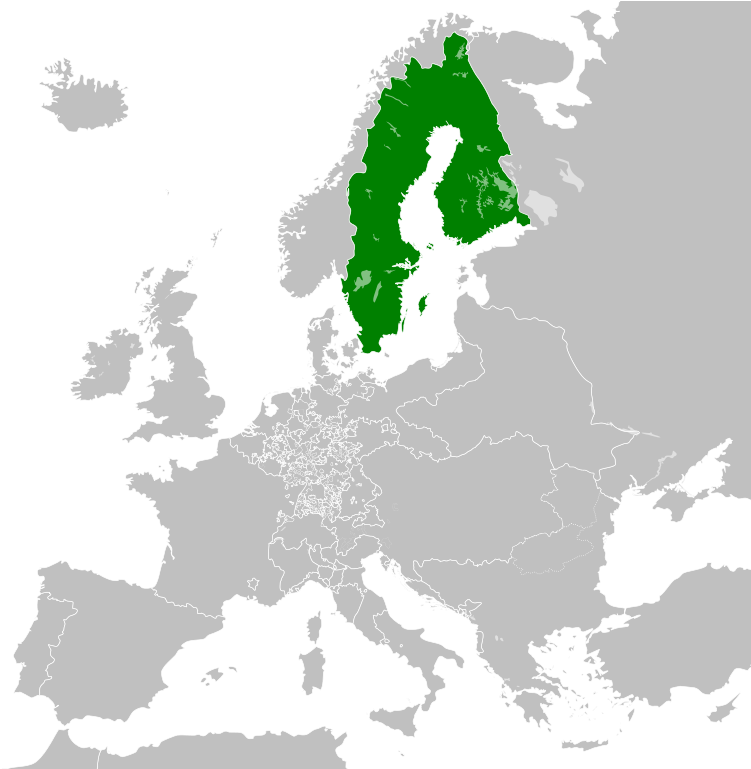 Scandinavia Highlighted Map PNG Image