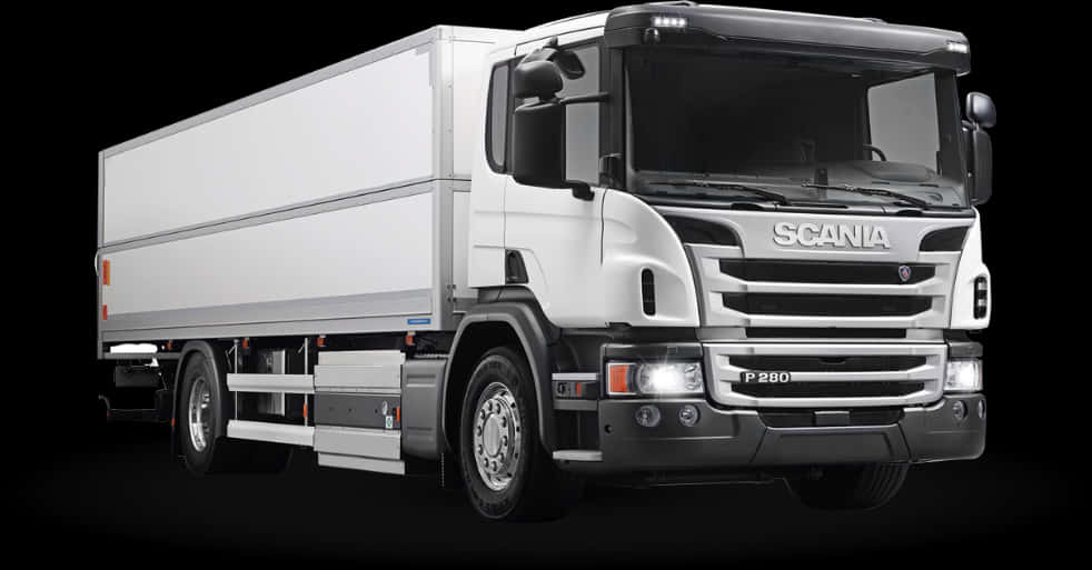 Scania P280 Box Truck PNG Image