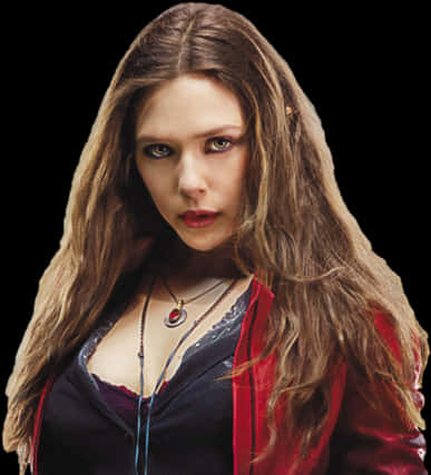 Scarlet Witch Portrait PNG Image