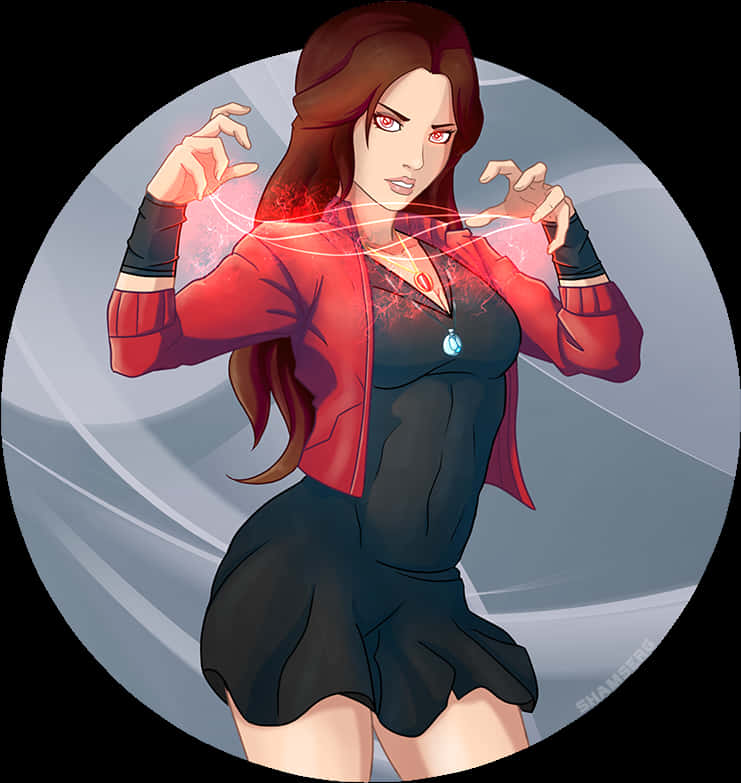 Scarlet Witch Power Manifestation PNG Image