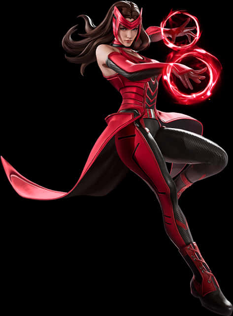 Scarlet Witch Power Pose PNG Image