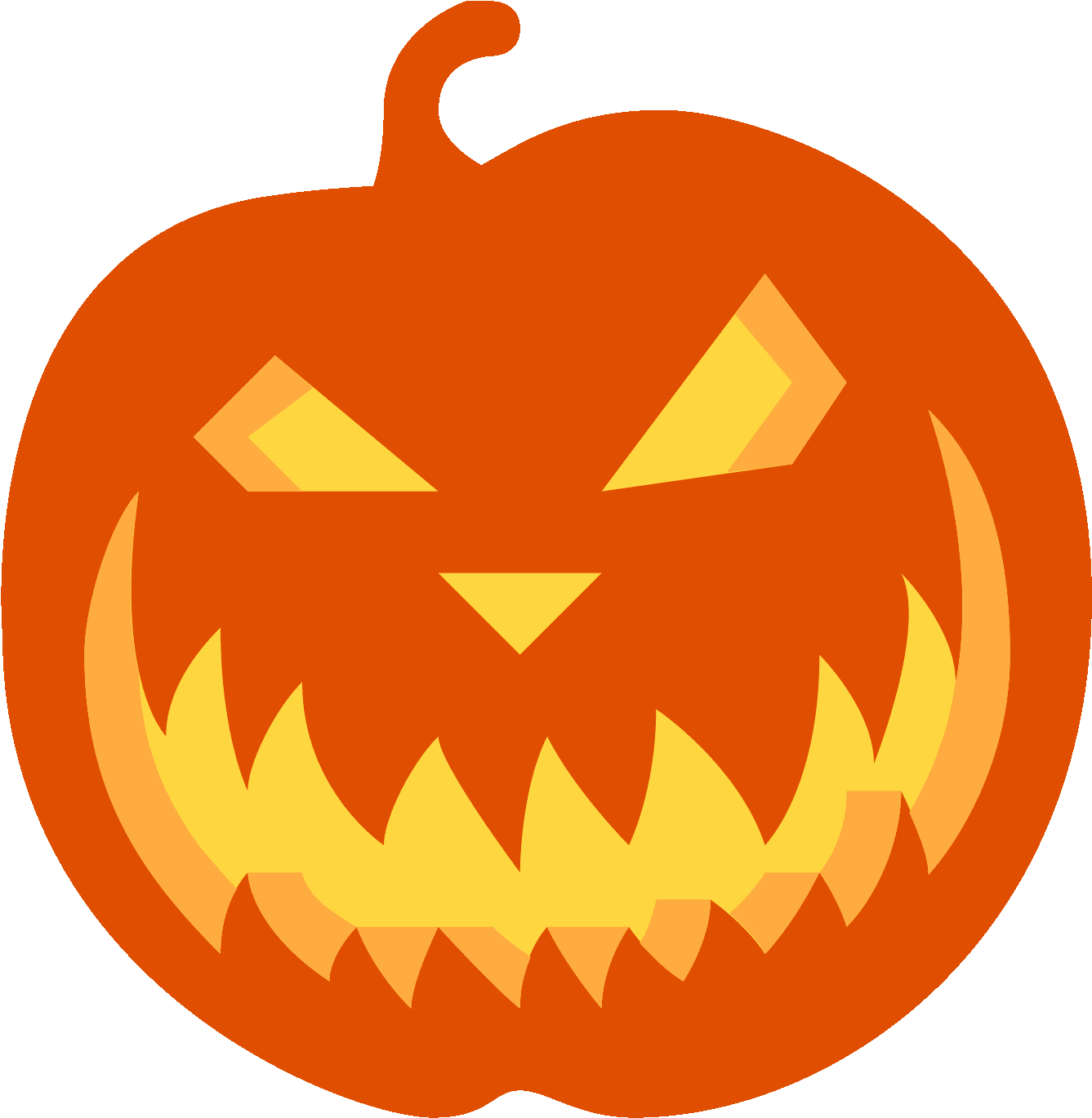 Scary Jack O Lantern Vector PNG Image