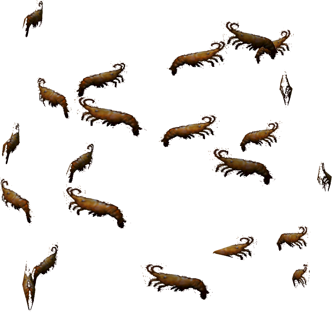 Scattered Shrimp Pattern PNG Image